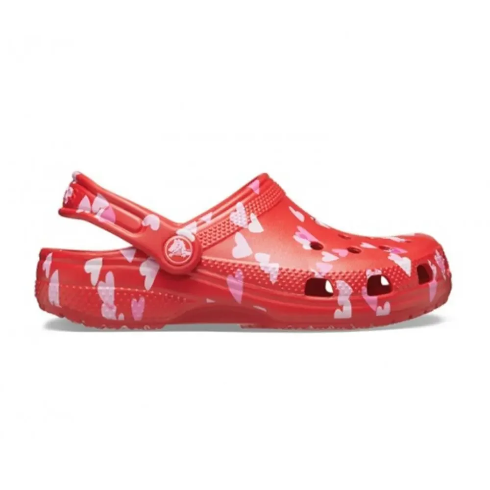 Crocs Kids' Cherry Red Classic Valentine's Day Clogs Size Youth 5